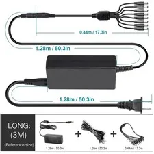 Versatile Power Adapter for CCTV/NVR/HVR/LED Strip Lights