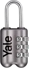 Yale - YP2/23/128/1G Standard Security Luggage Combination Padlock - Grey
