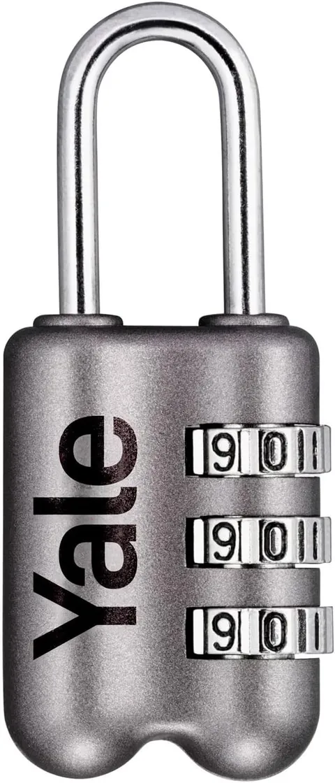 Yale - YP2/23/128/1G Standard Security Luggage Combination Padlock - Grey