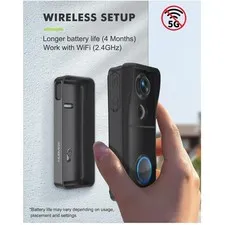 Voice Changer WiFi Doorbell, PIR Detection, No Subscription