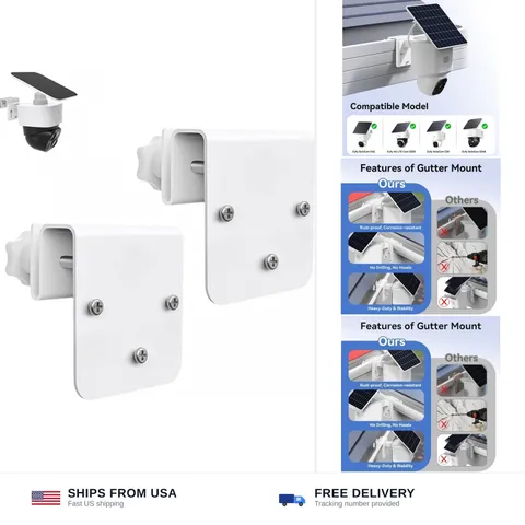 2 Pack Gutter Mount Bracket for Eufy Security SoloCam S340/E30/E42 and 4G LTE...