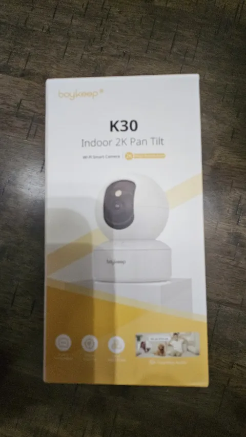 BoyKeep K30 2K WiFi Security Camera, 5G/2.4GHz, 360° Pan/Tilt, 2-Way Audio