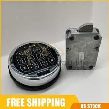 Gun Safe Lock Replacement LED Keypad Chrome With Swing Bolt Electronic Lock