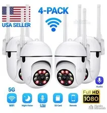 4-Pack 5G WiFi Security Camera System Outdoor 1080P Night Vision Home Surveillan