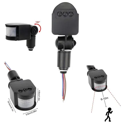 Outdoor PIR DC 12V Automatic Infrared PIR Motion Sensor Switch for LED Flood Lig