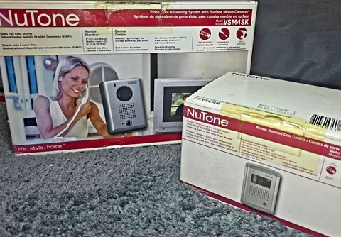 NuTone VSM4SK Video Intercom System Kit & VSC4R Door Camera Bundle NOS Sealed