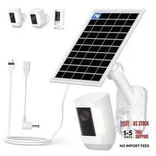 Solar Panel and 2-in-1 Wall Mount for Ring Cam, 7W Solar Charger 1 Pack