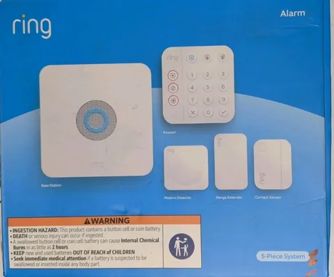 Ring Alarm 5-Piece Home Security Kit White - New In Box Sealed !