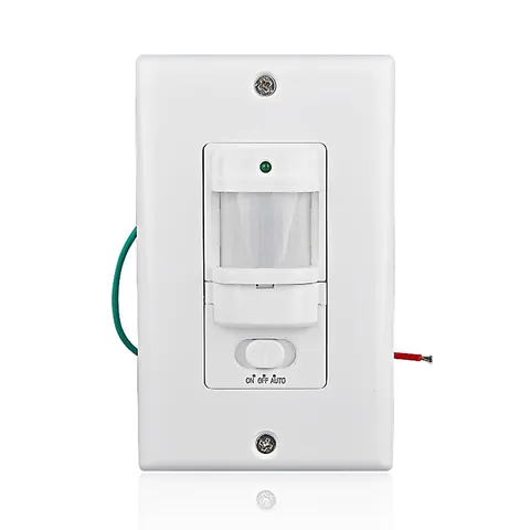 BS033C 110v Motion Sensor Light Switch, 180 Degree View Occupancy Sensor Switch,