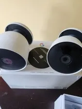Google Nest Security Indoor Outdoor Cameras G3AL9 (Snow) 2-Pack with box