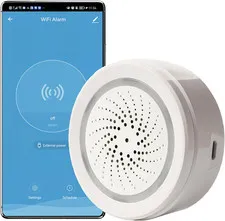Smart Wi-Fi Siren Alarm: Wireless Strobe Siren with Sound and Light Alarm, 100Db