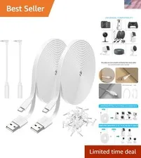 2 Pack 10FT Power Extension Cable Compatible with Wyze Cam V4,Wyze Cam v3,Wyz...