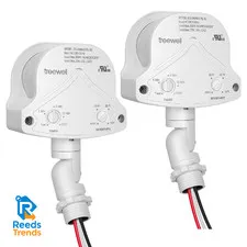 Treewell 2 Pack 240-Degree Replacement Motion Detector Adjustable Delay Time