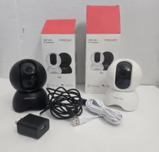 Foscam R5 5MP WiFi IP Camera Pan Tilt Alexa Night Vision x2 Black White