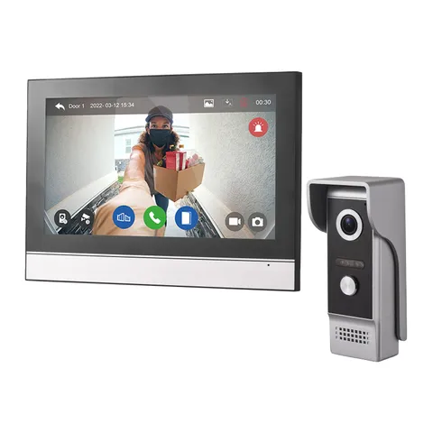 1080P Wireless Video Doorbell Camera With Monitor TY APP WiFi 7 Inch Touch DEEZ