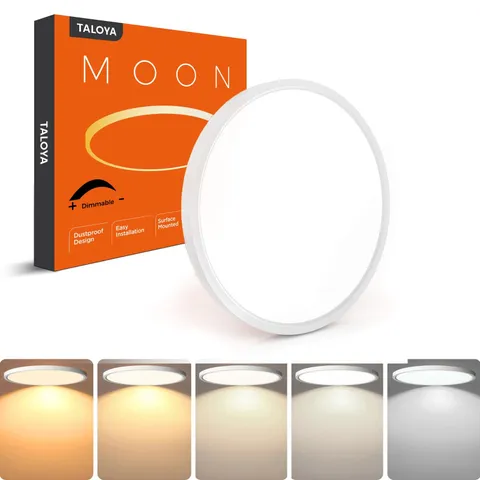 TALOYA Dimmable Flush Mount Ceiling 10inch-1 Pack, White(5CCT+Dimmable)
