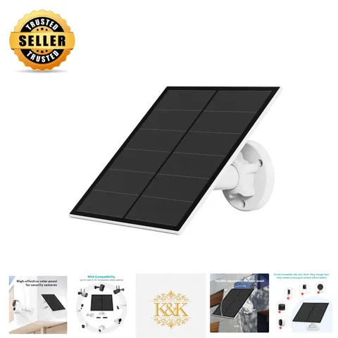 5W Monocrystalline Solar Panel for Security Camera - Easy Outdoor Installation