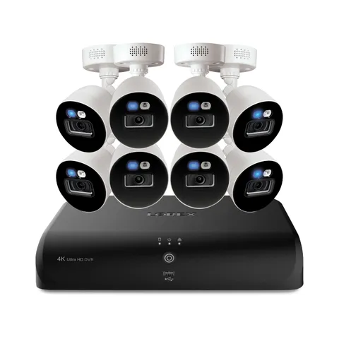 Lorex 4K 12 Channels (8 Wired and 4 Wi-Fi) 2TB DVR System with 8 Bullet Cameras