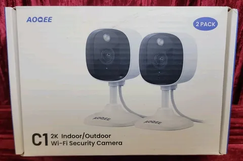 AOQEE C1 is a 2-pack of 2K resolution indoor/outdoor Wi-Fi security cameras