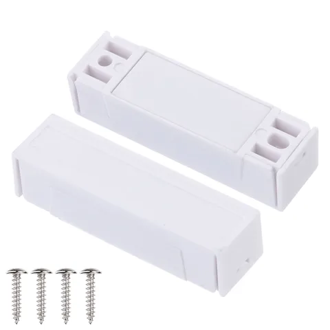 5 Pcs Surface Mount Wired N.C. Door Contact Magnetic Reed Switch, White
