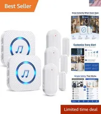 Elderly & Child Safety Alert System: Wireless Door Chime with 1,000 ft Range