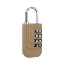 Resettable 4 Digit Combination Lock Code Padlock, Brown (73 x 28mm)