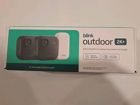 2-Pack Blink Outdoor 2K+ Wireless Smart Security Camera, Battery, W/ Sync Module