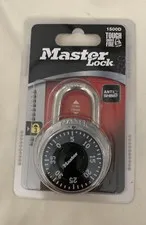 MASTER LOCK Combination Lock 1500D Anti-Shim Black on Metal NEW