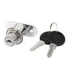 Home Sliding Door Closet Showcase Furniture Cylinder Head Plunger Lock w Keys