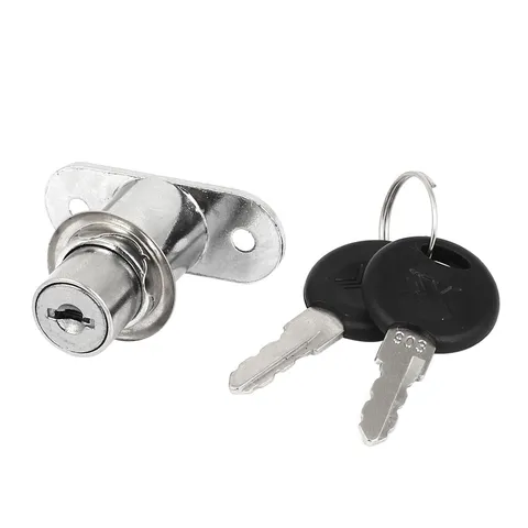 Home Sliding Door Closet Showcase Furniture Cylinder Head Plunger Lock w Keys
