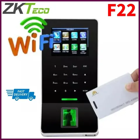 Zkteco F22 CP/IP Fingerprint Time Clock & Access Control WIFI  with EM ID Card