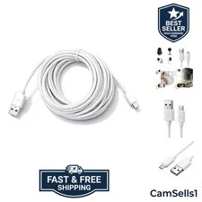 Micro USB Power Cable for Wyze Cam v3, Nest, Arlo Q, Blink, Ring Mini Cam, Yi...
