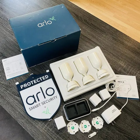 Set Of 3 Cameras Arlo Pro 5S 2K Security Camera VMC4060 White Tested Works