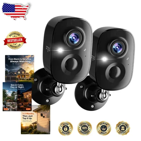 Wireless 2K Indoor/Outdoor Cameras, 2-Way Audio, Spotlight, Siren Alarm, Wi-Fi