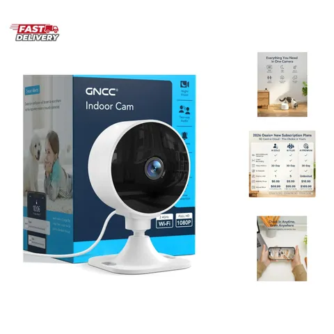 2.4GHz Indoor Security Camera, 1080P Home Camera for Pet Monitoring, Motion D...