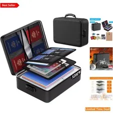 Portable 5200°F Fireproof File Bag with Lock - Ultimate Security for Valuables