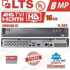 LTD8516D-ST 16CH 4K/8MP TVI/AHD/CVI/CVBS + 16CH IP Upto 4K/8MP Direct Search DVR