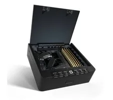 XDeer  Biometric Handgun Safe Matte Black w/ 2 Override Keys & Cable