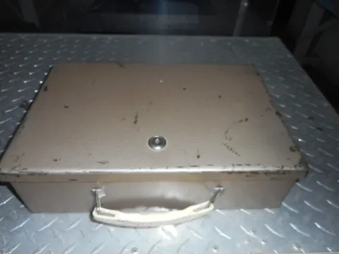 Portable Metal Safe Box with Key Lock Storage for Documents