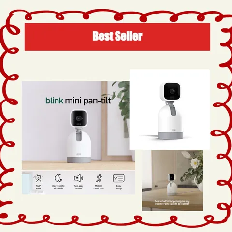 Blink Mini Pan-Tilt Camera with Two-Way Audio and HD Video