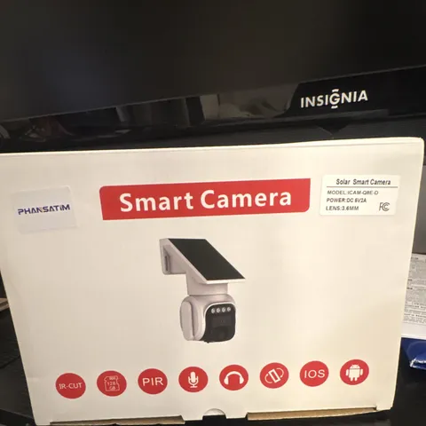PHANSATM ICAM-Q8E-D Solar Wi-Fi 1080p Camera PIR Motion Two-Way Audio