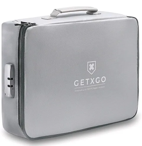 GETXGO Fireproof Document Box - UL 94 V-0 & NFPA 701 | 1832°F SGS Certified |...