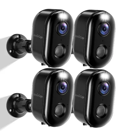 Armorcope Security Cameras Wireless Outdoor, Battery Powered 2k Color 4 PACK