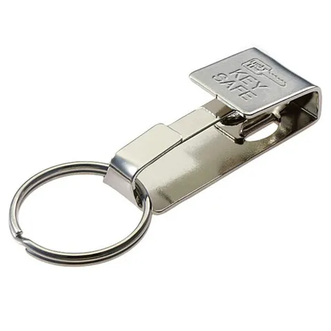 Heavy Duty Security BELT CLIP Key Chain - keeps Key Safe  (SLIP THROUGH) 