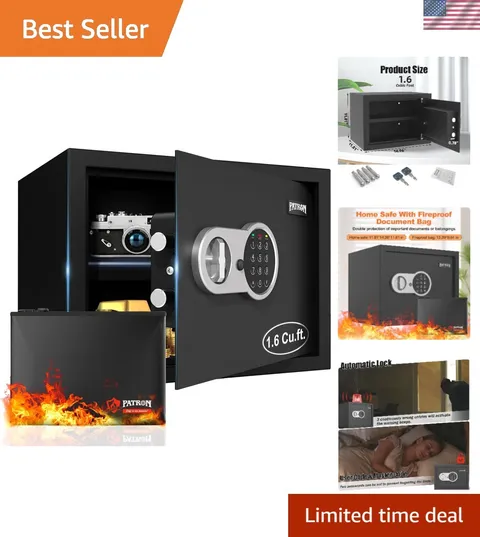 1.6 Cu.ft. ] Fireproof Safe for Home,Document Safe Box Office,Digital Securit...