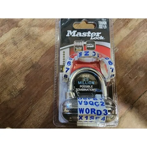 White Master Lock 1534D Word Combination Padlock