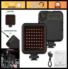 Mini IR Night Vision Light for Video Camera - Rechargeable, 3 Cold Shoe Mounts,