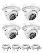 ZOSI 4 Pack 5MP 3K Add-on POE Home Security Human Detect Camera Kit 24/7 Record