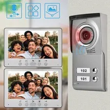2 Units 7inch Video Door Phone High Definition Intercom System For Apartment For