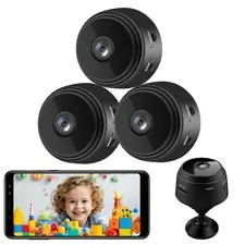 Senri 3 Pack Mini Security Camera 1080P HD WiFi Indoor Outdoor IP Home Camera